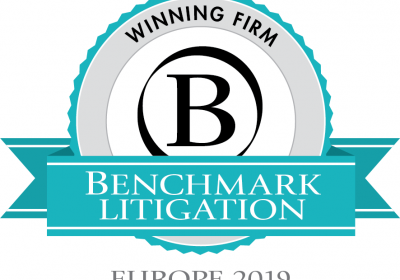 Greece Firm of the Year and Greece Lawyer of the Year at the Benchmark Litigation Europe Awards 2019