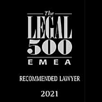Legal 500 Recommended Lawyer Recognition 2021